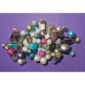 New! One of A Kind Cluster Brooch - Handmade by K Journey